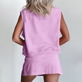 thumbnail image 4 of Chbgutlmr Women 2 Piece Lounge Outfits Sleeveless Crew Neck Tank Tops Split Hem Culottes Casual Summer Travel Vacation Dailywear Sets, 4 of 9