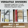thumbnail image 5 of SpaceAid Bamboo Kitchen Organizer Drawer Dividers, Expandable(17-22 in), 17"L x 0.6"W x 2.6"H, Black, 5 of 5