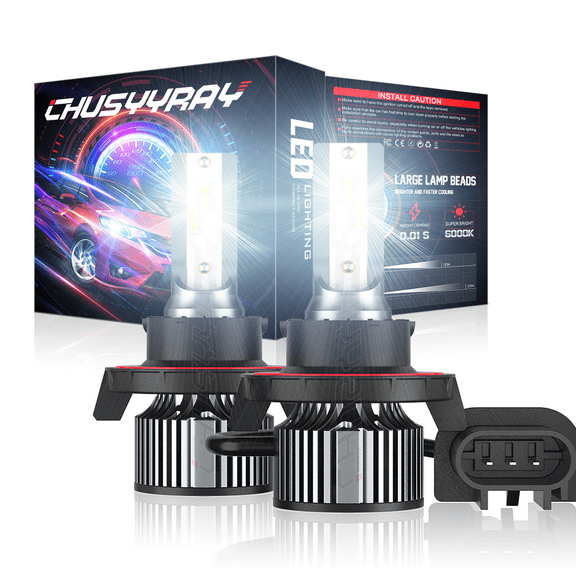 For Jeep Wrangler 2007-2020 LED Headlight Bulbs H13 9008 High Low Beam 6000K,Pack of 2