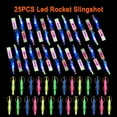 LED Light Up Slingshot & Helicopter 25 Sets Glow in The Dark Outdoor Party Toys for Kids