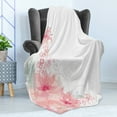 thumbnail image 4 of Green Flower Soft Flannel Fleece Throw Blanket, Romantic Watercolor Wedding Inspired Bouquet Celebration Spring, Cozy Plush for Indoor and Outdoor Use, 50" x 60", Blush Pale Green White, by Ambesonne, 4 of 5