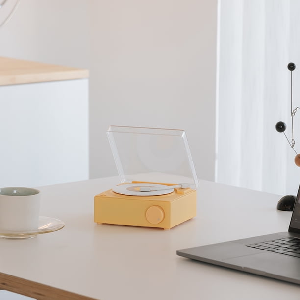 Despertador Altavoz estéreo Altavoz tocadiscos compatible con Bluetooth (Amarillo) Likrtyny Para estrenar