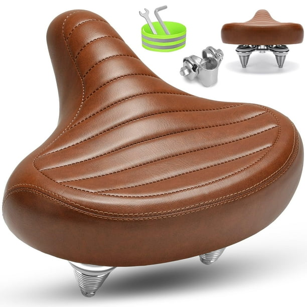 Asiento de bicicleta CDYWD, sillín grande, suave, acolchado y cómodo