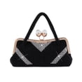 thumbnail image 5 of Elegant Beaded Evening Clutch for Women - Black Crystal Geometric Design with Gold Chain Strap for Wedding Party Prom, 5 of 13