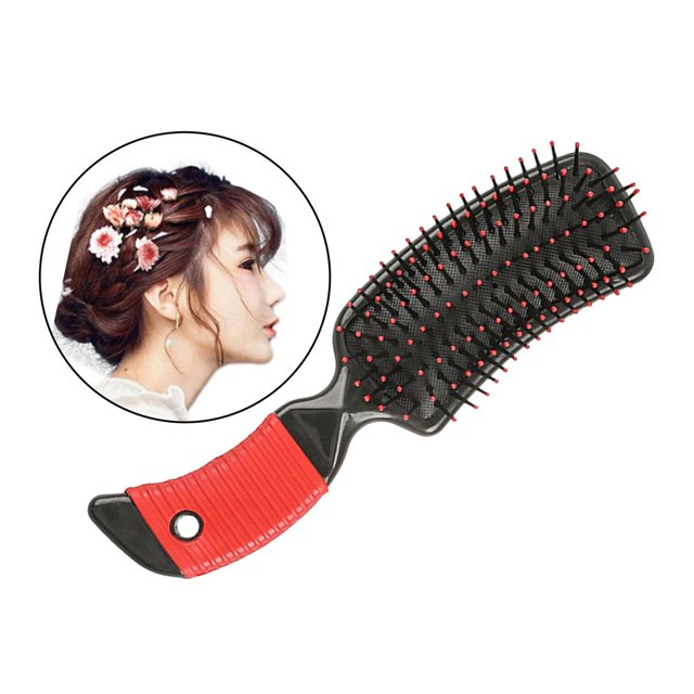 Peine cepillo de pelo desenredante shamjiam para cabello negro rojo