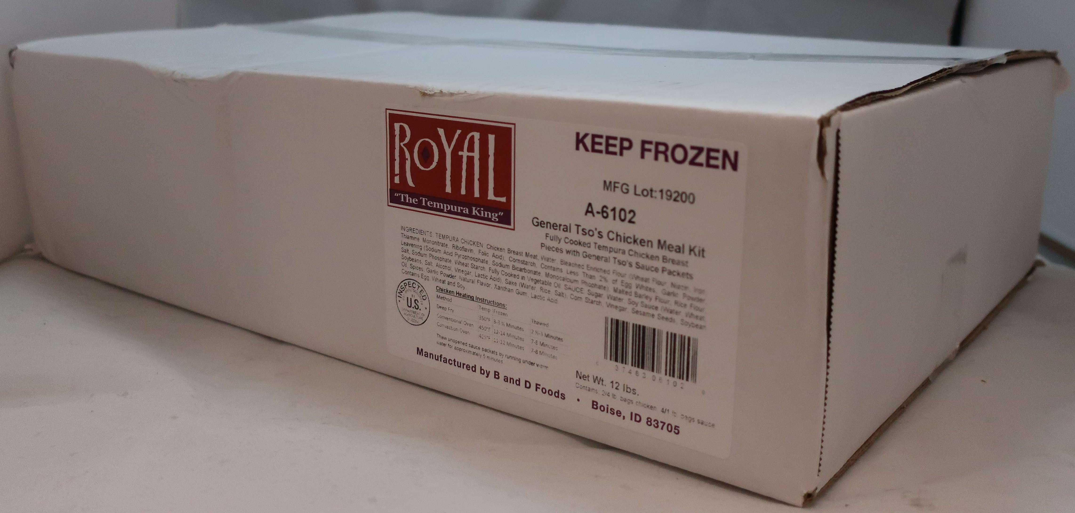 Royal General Tsos Chicken Meal Kit, 12 Pound -- 1 each