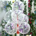 thumbnail image 4 of Efavormart 10 Pack 12" Clear Confetti Balloons Party Balloons Filled With Purple Confetti Dots, 4 of 10