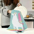 thumbnail image 2 of Colorful Unicorn Kitchen Dish Towels Set of 1, Rainbow Cartoon Washable Tea Towels Dishcloths Lint-Free 18x28 Inch Fast Drying for Kitchen Restaurant Bar Clean, 2 of 6