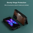 thumbnail image 3 of Allytechgroup Galaxy Z Fold 6 Case with Screen Protector, Full Body Shockproof PU Leather Retro Stylish Bumper Drop Protective Phone Case for Samsung Galaxy Z Fold6, Coffee, 3 of 7