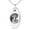 Silver, variant on Stainless Steel Tree of Life Yin Yang Engraved Small Oval Charm Pendant Necklace