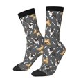 thumbnail image 1 of Balery Bulldog Print Calcetas Largas con Estampado para Hombre y Mujer – Suaves y Transpirables, Talla Única (US 5-11), 1 of 6