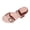 Pink, variant on Black Women'S Buckle Accent Sandals With A Comfortable Flat Sole, Ideal For Spring And Summer
