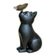 thumbnail image 5 of Figura de gato con mariposa, estatua de gato, decoración de jardín al aire libre, regalo de inauguración de la casa, regalos de recuerdo de mascotas p, 5 of 9