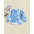 thumbnail image 4 of xiaxaixu Bambin Garçons Sweat-Shirts à Manches Longues Lettre Cravate Teindre Pull Col Rond Automne Hauts, 4 of 7