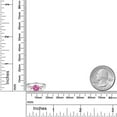 thumbnail image 6 of Gem Stone King 10K White Gold Pink Created Sapphire and Pink Lab Grown Diamond 3-Stone Ring for Women | 1.26 Cttw | Round 6MM | Gemstone September Birthstone | Size 5, 6 of 6