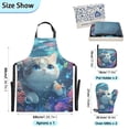 thumbnail image 3 of Cute Cat Corals Undersea Apron Set with Oven Mitts Pot Holders Set of 5 Kitchen Stuff Accessories, 3 of 6