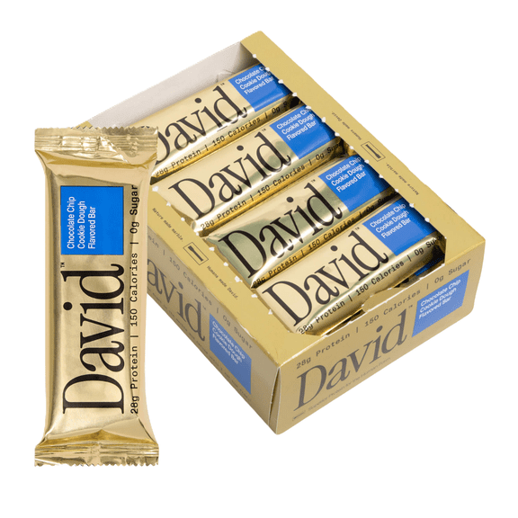 David Chocolate Chip Cookie Dough Flavored Bar 12 - 2.19 oz Bars
