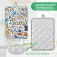 thumbnail image 6 of Yayeee Pot Holders Kitchen Heat Resistant with Pocket 7"x9.8" Cotton Oven Cooking Hot Pads, Doodle Pattern, 6 of 7