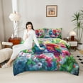 thumbnail image 4 of Manfei Kids Teens Kawaii Parrots Couple 3 Pieces Queen Comforter Set,Happy Valentine's Day Ultra Soft Bedding Sets,Romantic Lover Bedding Comforter Set Breathable,Microfiber Bedroom Decor,Reversible, 4 of 8