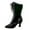 Green, variant on Victorian Mid Calf Boots for Women Vintage 70s Lace up Low Heel Witch Booties Costume Shoes