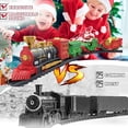 thumbnail image 2 of Christmas Train Set with Light and Sound,Trains Sets for Under Xmas Tree,Railway Tracks Set for Kids, Electric Toy Trains for Boys Girls,Christmas Toys Gifts, 2 of 9