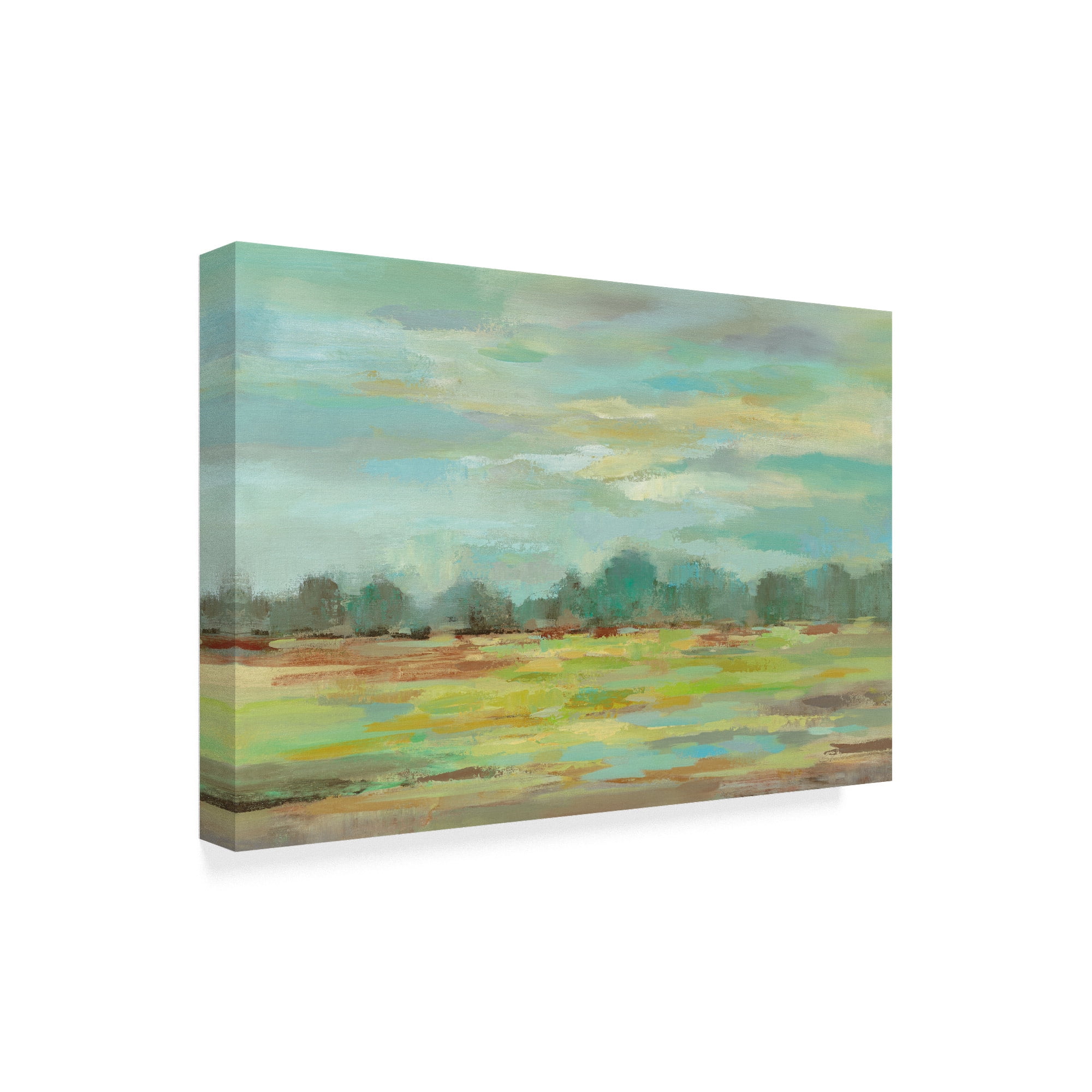 Trademark Fine Art 'Teal Forest' Canvas Art by Silvia Vassileva