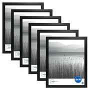 Mainstays 8x10 Black Linear Picture Frame, Set of 6