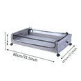 thumbnail image 3 of Under Bed Storage with Wheels, 2-Pack Under the Bed Storage Containers with Clear Lids & Label - 31.5x17.13x5.51 in Underbed Storage Bins - Rolling Metal Drawer for Clothes, Shoes, Toys (Grey), 3 of 8