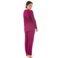thumbnail image 3 of Women's Long Sleeve PJs in Bamboo Viscose (Replenish) Cozy Pajama Set by Texere, 3 of 4