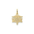 thumbnail image 3 of 14k Yellow Gold RN Pendant with Caduceus Symbol for Women or Unisex, Medical Healing Charm for Nurses, Polished Nursing Jewelry for Healthcare Professionals, 3 of 6