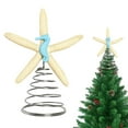 thumbnail image 2 of Natural Starfish Christmas Tree Topper 8.7'' Beach Nautical Coastal Christmas Tree Topper Decoration Rustic Large Starfish Treetop Ornaments for Xmas Holiday Indoor Decor, 2 of 9