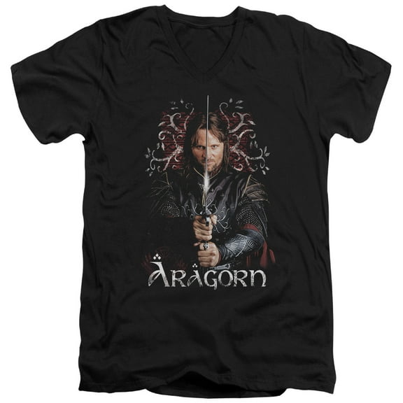 Lord of the Rings Aragorn S/S Adult V-Neck Black