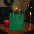 thumbnail image 6 of Portable Felt Tote Bag Cute Gift Bag for Kids Suitable for Christmas Baby Shower Birthday Holiday Party (Green), 6 of 6