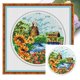 thumbnail image 1 of (5254) Hilo Algodón Ecológico Bordado 11CT 3 Hebras Impresión Kit Serie Paisaje Punto Cruz Verano 35*35cm (borde Gancho), 1 of 9