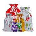 thumbnail image 1 of SIfdSeng Get it Fast Christmas Drawstrings Bags 2026 New Christmas Bags Assorted Sizes Christmas Wrapping Bags Multipack Holiday Drawstring Bags Multicolor Xmas Bags, 1 of 7
