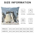 thumbnail image 5 of Orinice Penguins Snow Cute Graphic Decorative Cushion Throw Pillow Cover Short Plush Winter High-Quality 1PC 12x12in, 5 of 5
