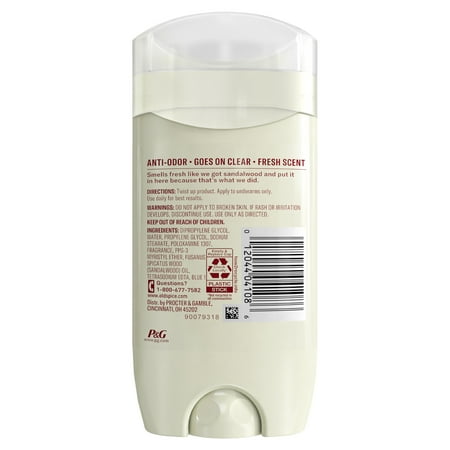 Old Spice Men's Deodorant Aluminum-Free Timber with Sandalwood, 3oz