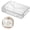 White Handle, variant on Clear Storage Boxes with Lid - A4 Transparent Paper Storage Organiser with Handle and Portable Project Case Organizer for Storing Certificates, Scrapbook, Toys, and Invoices