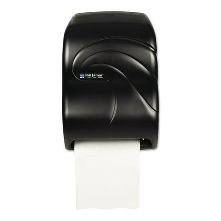 CFS Electronic Touchless Roll Towel Dispenser  11.75  x 9  x 15.5   Black Pearl Hand towels San Jamar oceans tear-n-dry electronic touchless roll towel dispenser. Towels Dispensers Type: Electronic Roll Towel Dispenser; (s): Plastic; Color(s): Black Pearl; Depth: 9 . This cuffs electronic touchless roll towel dispenser  11.75  x 9  x 15.5  inches  black pearl is a great dispensers  hand towels.