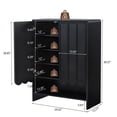 thumbnail image 6 of YOCWO Shoe Storage Cabinet with Doors, Shoe Closet with Wave Door and Adjustable Shelf, Black, 6 of 7