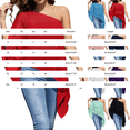 thumbnail image 3 of BODOAO Women’s One Shoulder Asymmetrical Blouse Batwing Sleeve Flowing Poncho Top Loose Fit Elegant Tunic Shirt for Party Evening Vacation Wedding Guest Dressy Outfits Black S, 3 of 4