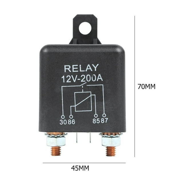 12V 200 Amp Heavy Duty Split Charge/Winch Relay for Car Van Boat Marine 4 Pin Normally Open Type Contact Form 70x45x45mm ,Wireless Control