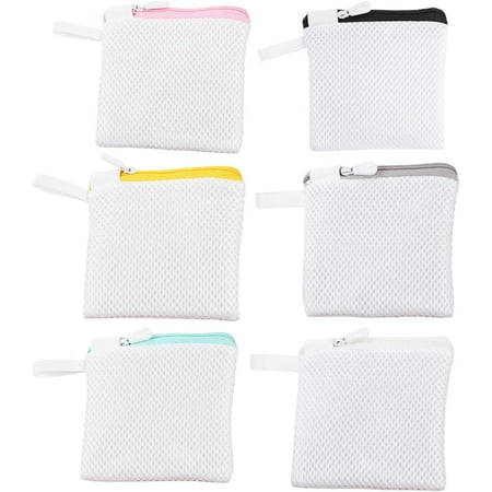 Bra Washing Machine Bag 6Pcs Small Mesh Laundry Bag with Zips Mini Lingerie Washing Bags for Underwear Sock Delicate 5.51x4.72 inch one size