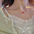 thumbnail image 4 of Baorden Red Cherry Necklace Women's Exquisite Pendant Valentine's Day Gift, 4 of 6