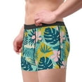 thumbnail image 5 of Cauagu Tropical Floral Print Boxer Briefs for Men,Comfortable Breathable Men's Underwear Moisture Wicking Underpants -Medium, 5 of 8