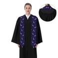 thumbnail image 4 of Haiem Eggplant Pattern Graduation Stole 2024 | Premium Satin Sash for Graduation Ceremony, 4 of 7