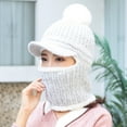 thumbnail image 4 of Kiplyki Women's Cold-proof Neck Protection One-piece Hat Warm Knitted Hat, 4 of 6