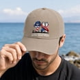 thumbnail image 5 of JULMCOMO 9/11 25th Anniversary Washed Cotton Baseball Cap We Will Never Forget Remember Patriotic Hat American Flag 2001‑2026 Hat for Men Women Beige, 5 of 7