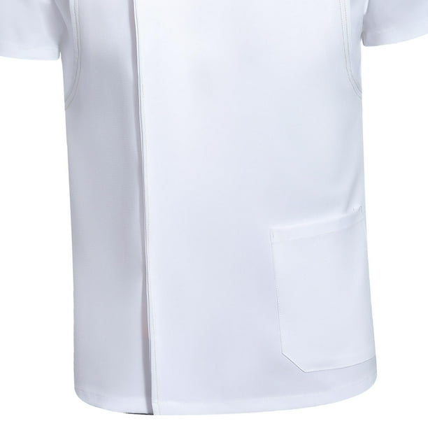 VERDANVERSE Veste De Chef Manches Courtes Unisexe Blanche Veste De