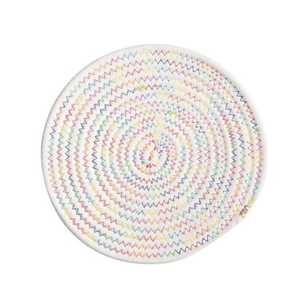 

Pianpianzi Comfort Chairs Dinning Room Seat Cushion Seat Cushion Covers with Ties Hand-Woven Cotton Rope -Scald Heat-Insulating And Heat- Home Dining Table Mat And Coater